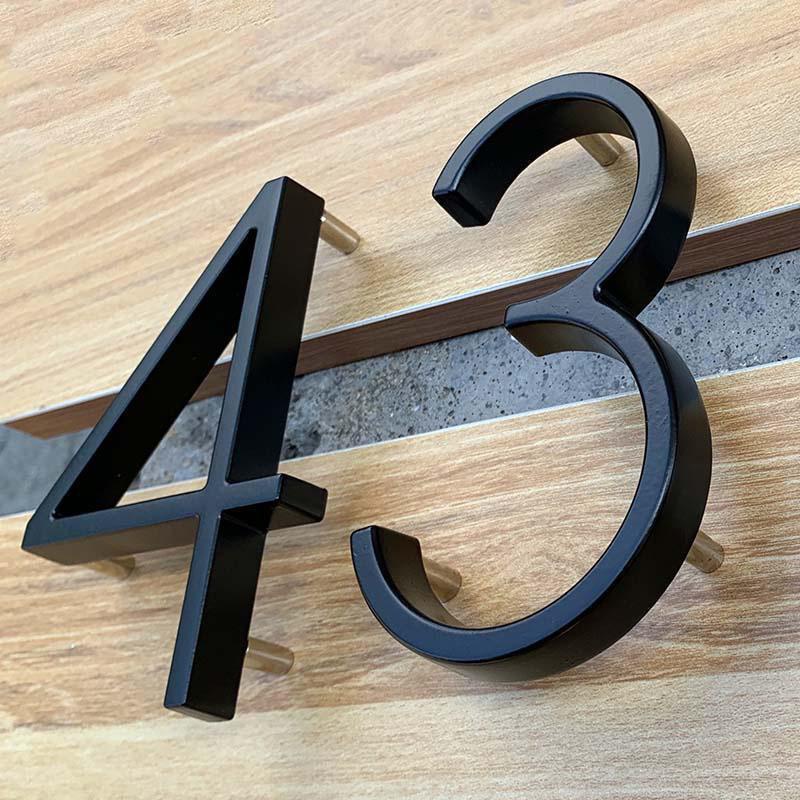 Yard Sign Blank - 125mm czarne numery domów litery znak